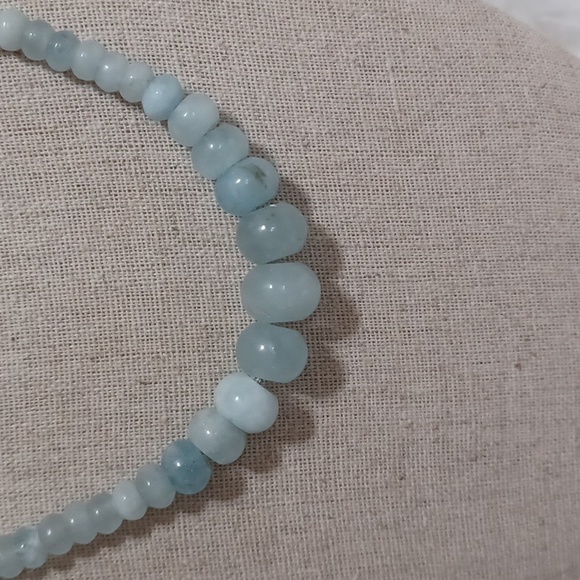 Jay King Sterling Silver Aquamarine Graduated Bead Necklace NIB - Picture 4 of 9